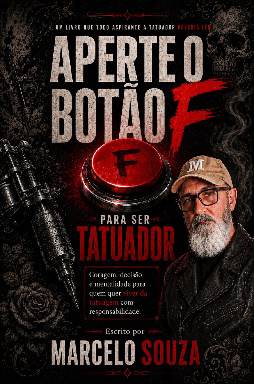 Capa do e-book Aperte o Botão F para Ser Tatuador
