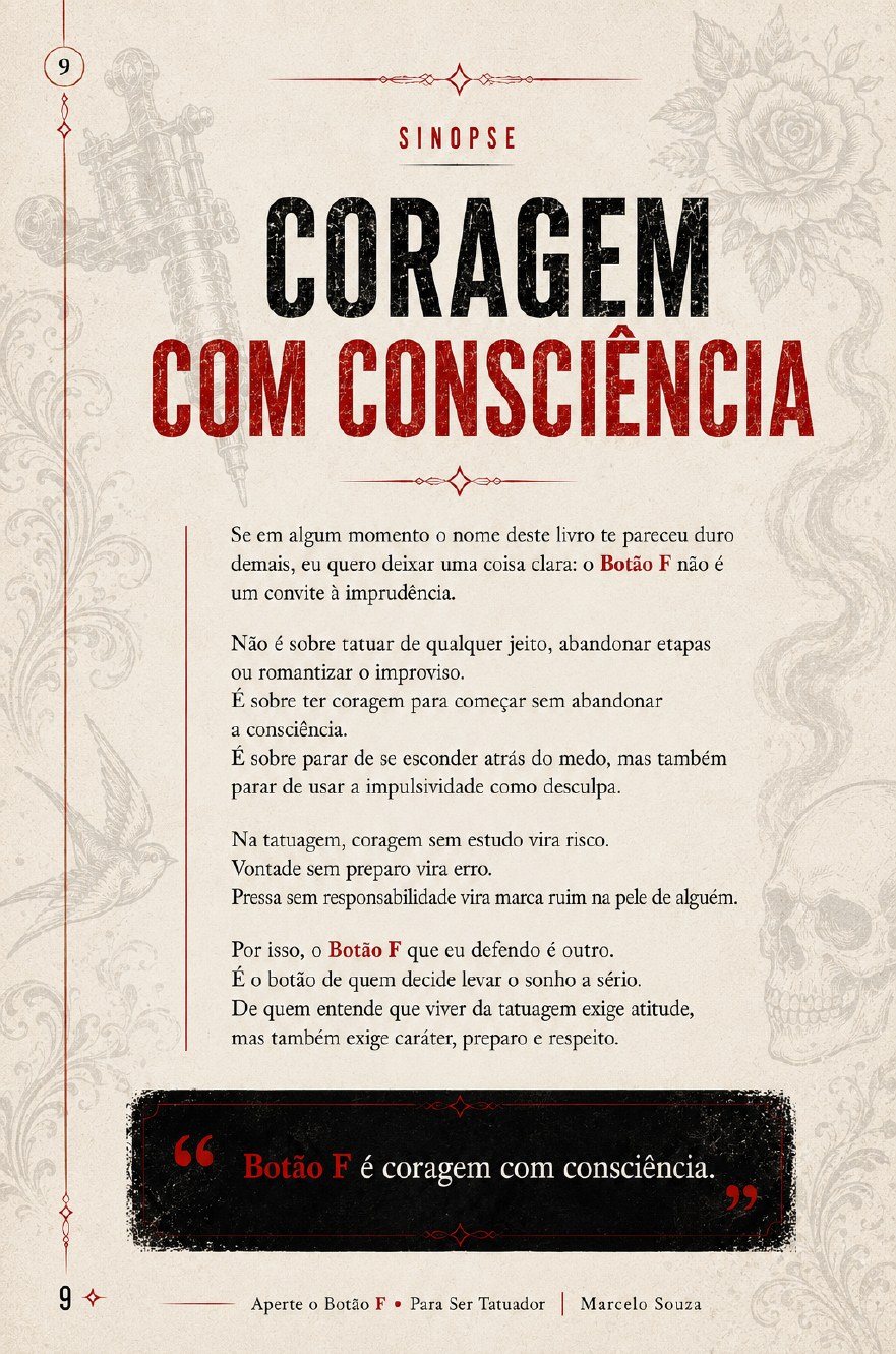 Página Coragem com consciência